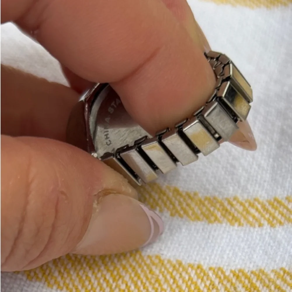 Silver Square Face Watch